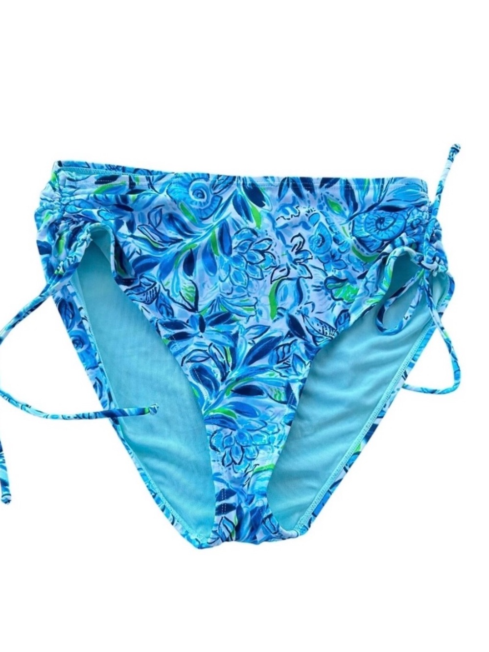 Stella Parker high waist drawcord adjustable swim bottom size Medium New